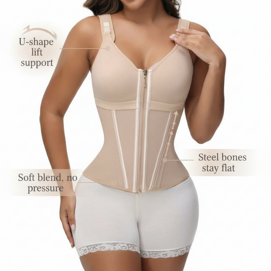 Luniste FitHug Waist Shapewear With Built-In Bra & Adjustable Shoulder Strap