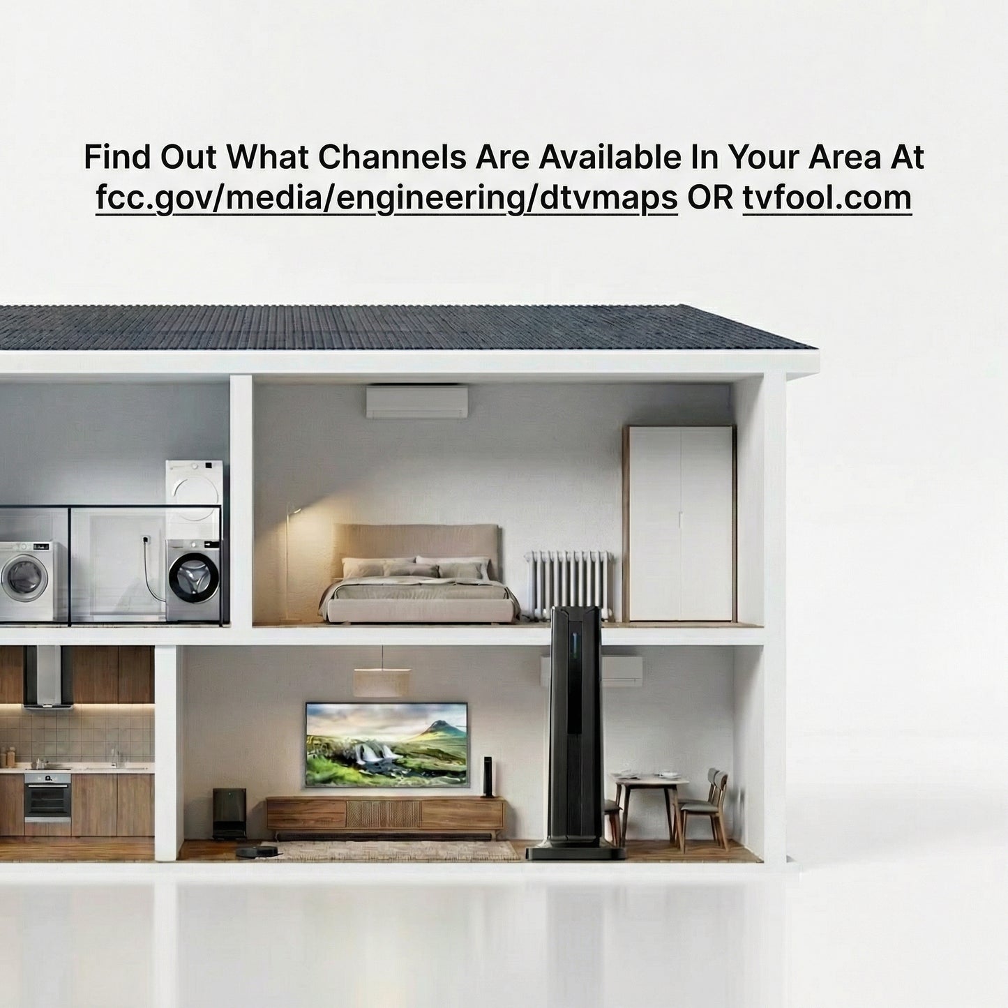 Luniste Smart Digital 4K Indoor TV Antenna (Full HD, 1080p)