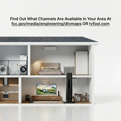 Luniste Smart Digital 4K Indoor TV Antenna (Full HD, 1080p)