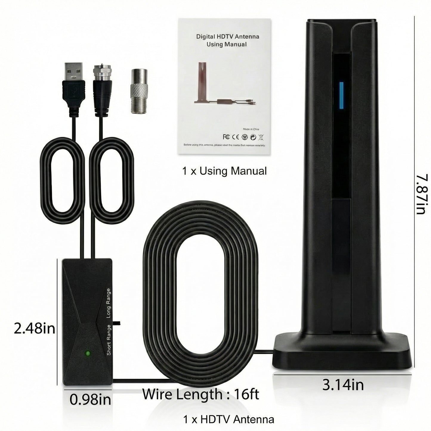 Luniste Smart Digital 4K Indoor TV Antenna (Full HD, 1080p)